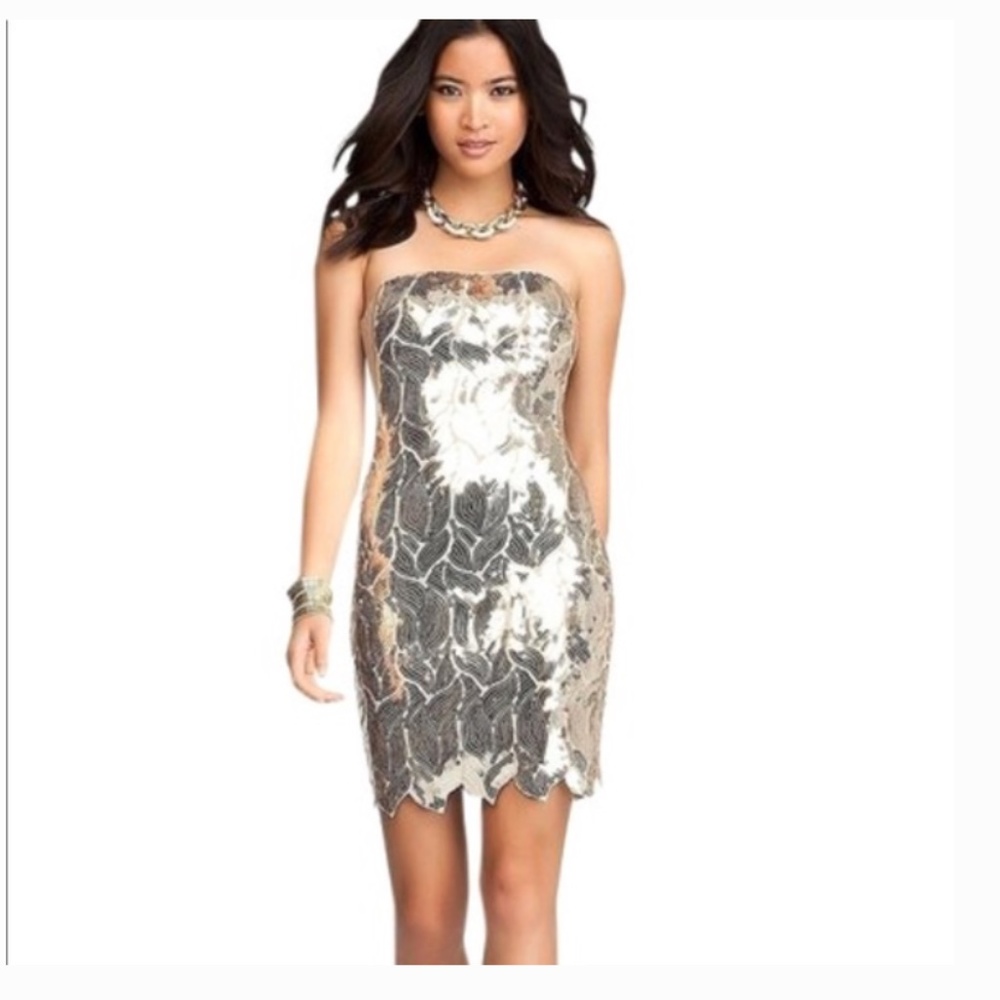 Gorgeous gold leaf dress